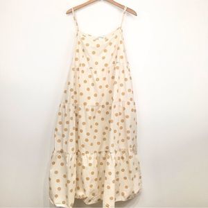 Petal & Pup Cream and Gold Polka Dot Maxi Dress